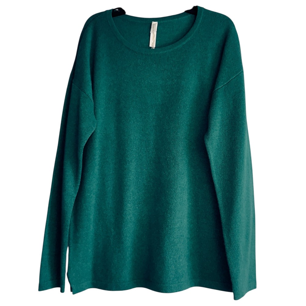 Antonio Melani Womens Small 100% Cashmere Emerald Green Crew‎ Neck Pullover NWT